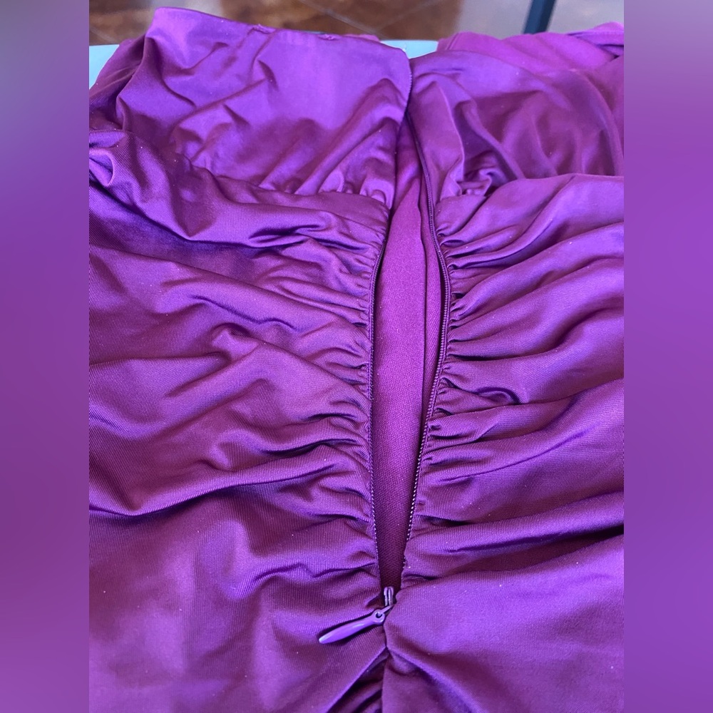 VENUS Ruched Body Con Dress XS Fuchsia - Picture 6 of 9